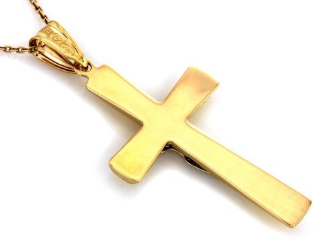 Złoty Medalik próba 333 Jezus na Krzyżu