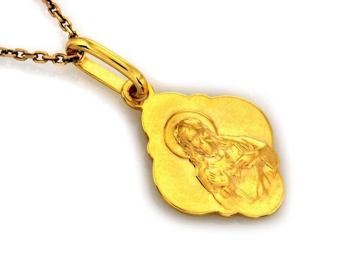 Złoty Medalik próba 333 Wizerunek Jezusa