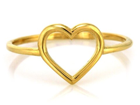 Złoty pierścionek próby 333 Ażurowy Wzór Serce